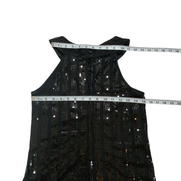 Vtg Y2K Rampage Mini Dress | S | Black Mesh Sequin | Whimsigoth Fairy Grunge - Picture 5 of 8